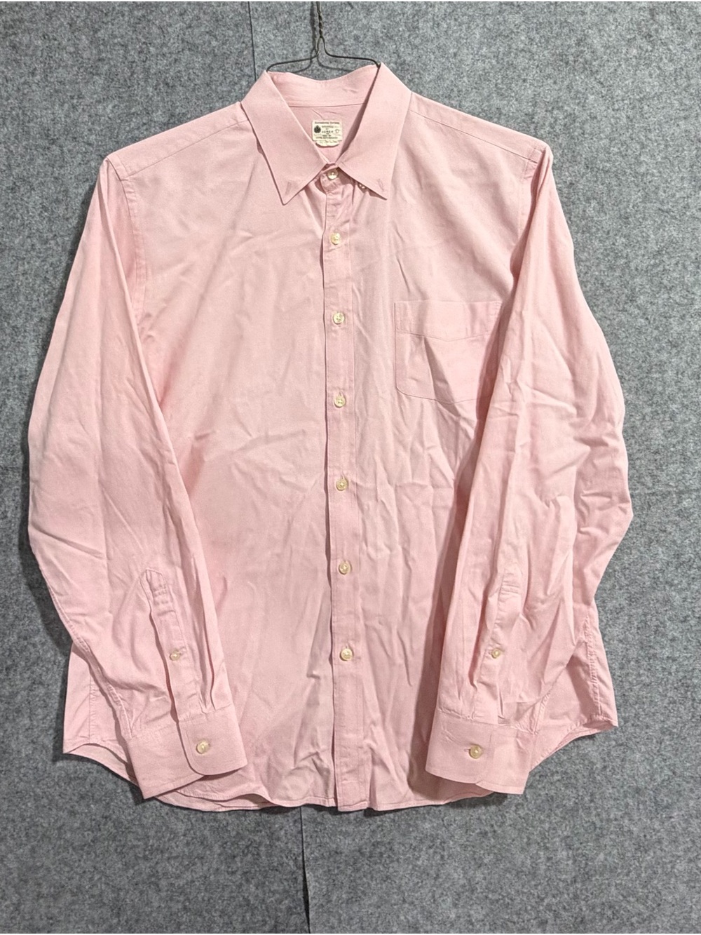 J. Crew Sunwashed Oxford Tailored Light Pink Men's Button-Down Dress Shirt